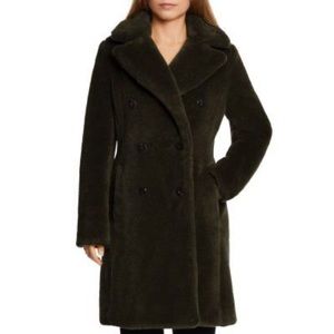 Green Teddy Coat Dawn Levy “Kiel” vegan Faux Fur Coat